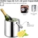 thumbnail image 3 of 3.2L de Cubeta para Hielo de Doble Pared Hielera, 304 Hielera Acero Inoxidable con tapa, clip, filtro, Hielera de Mesa Adecu para el hogar, fiesta camping bar restaurante, 3 of 3