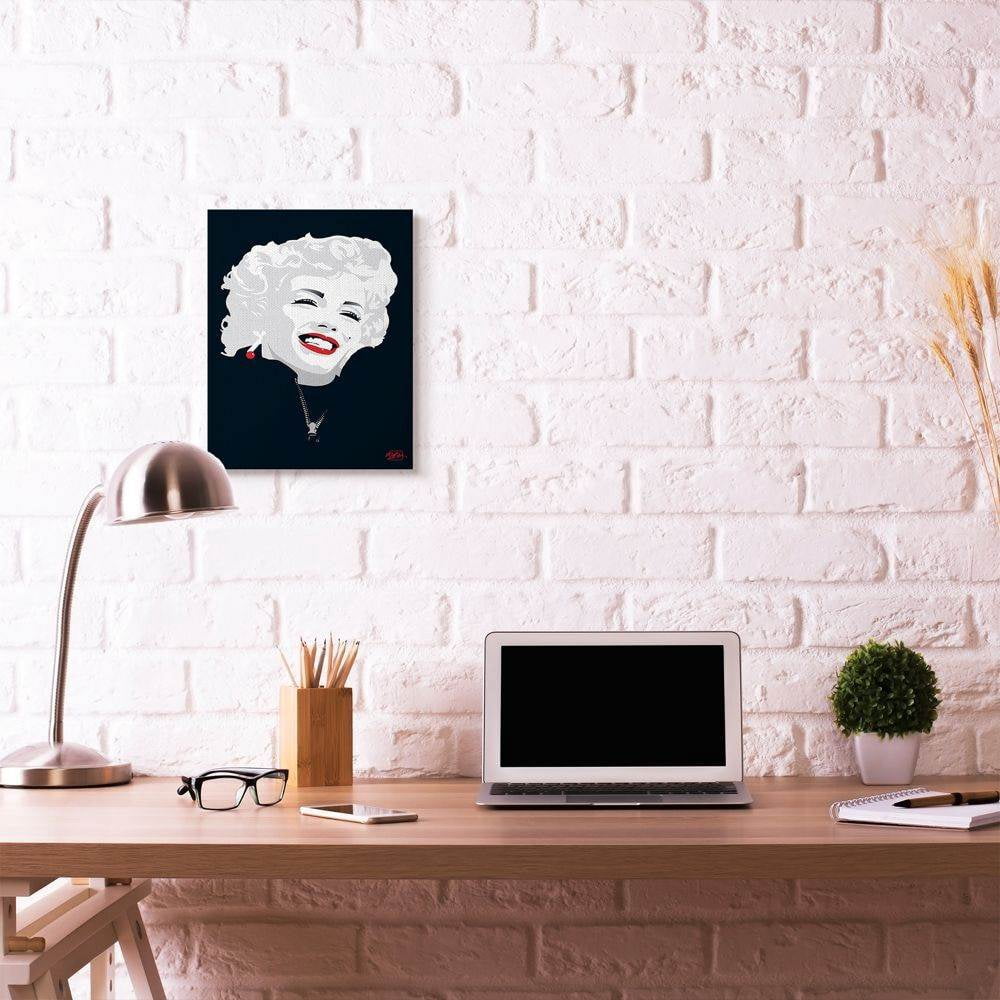 Stupell Industries Abstract Marilyn Portrait Vintage Hollywood Movie Star Classic Illustration Canvas Wall Art by Jadei Graphics