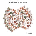 thumbnail image 3 of Placemats Set of 4 / 6, Gnomes And Autumn Leaves Placemats for Dining Table Indoor/Outdoors Heat Resistant Washable Placemats 18" x 12", 3 of 8