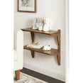 thumbnail image 2 of Kate and Laurel Meridien Modern Two-Tier Wooden Shelves, 24 x 12 x 24, Rustic Brown, Stunning Tiered Wall Shelf for Storage and Display as Cute Nursery Shelving or Bedroom Storage, 2 of 8