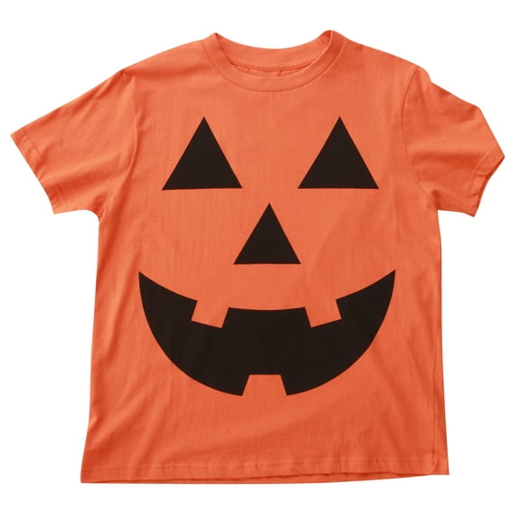 #followme Halloween T-Shirt for Women Skeleton & Pumpkin (Pumpkin - Orange, Small)