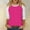 Hot Pink, variant on LYEAA Fashion Tops for Women Trendy Plus Size Crew Neck 3/4 Sleeve T-shirt Color Block Tees Loose Soft Comfortable Blouse Dressy Casual Breathable Clothing L
