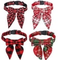 thumbnail image 4 of ZPAQI Cat Christmas Tie Costume Kitten Bowtie Collar Festival Holiday Pet Accessories, 4 of 18