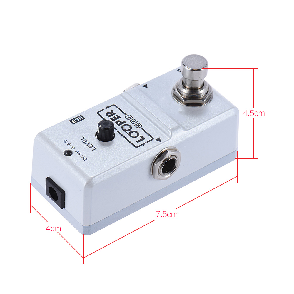 AP-09 Nano Series Loop Electric Guitar Effect Pedal Looper True Bypass Unlimited Overdubs 10 Minutes Recording with USB Cable