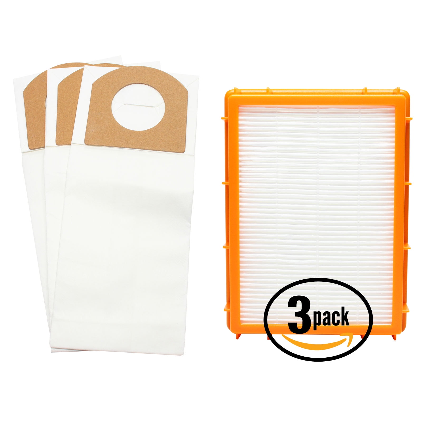 3 Replacement Eureka 4870GZ Vacuum Bags & 3 HEPA Filter Compatible