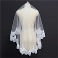 thumbnail image 2 of Short Wedding Veil with Comb - Bling Sequins 1 Layer Bridal Veil for Brides - Elegant White Design, 2 of 6