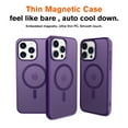 thumbnail image 2 of Magnetic Case for iPhone 12 Pro / iPhone 12 6.1", Compatible with MagSafe Wireless Charging, Gradient Frame Anti-Scratch Skin-Feel Shockproof Protective Slim Phone Case Cover, Purple, 2 of 7