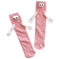 thumbnail image 3 of Calcetas MagSoxPink VentDepot 2Pares Rosa 5-9.5US calcetines tubo medio animados, 3 of 5