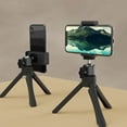 thumbnail image 4 of BotaniNest Phone Tripod Stable Triple Legs Falling Retractable Space Saving Hold Phone 360 Rotation Selfie Mobile Phone Holder For Recording Black, 4 of 5