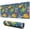 Blue Cartoon Dinosaurs, variant on Long Mouse Pads for Desk,Blue Cartoon Dinosaurs Party Pattern Desk Mats on Top Of Desks, Desk Mouse Pad Extra Large with 3mm Non-Slip Base and Stitched Edge for Gaming,Office,Work,Home 31.5"x11.8"