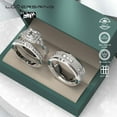thumbnail image 6 of Wedding Ring Sets His And Hers Couples Women 925 Sterling Silver Moissanite Man Titanium Wedding Bands, 6 of 6