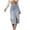 Blue, variant on Kaemgyyd Women's Denim Midi Skirt Vintage Casual High Waist Front Slit Button Jean Skirts with Pockets