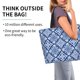 thumbnail image 2 of Balery Stylized Flowers Vintage Boho Bolsa Tote Estilo Estético con Cremalleras, Bolsa de Hombro, Bolsa de Compras Grande y Plegable, 2 of 8