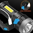 thumbnail image 6 of DODOING Rechargeable Spotlight, 4 Light Modes Side Floodlight Powerful LED Beam, Heavy Duty Rugged Spot Light, IP44 Water Resistant (USB Cable Included), 6 of 8