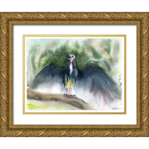 Shefranov, Olga 18x15 Gold Ornate Wood Framed with Double Matting Museum Art Print Titled - Vulture