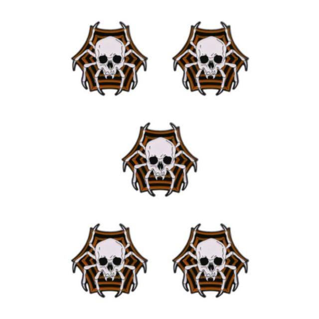 QualitChoice Épingle en Émail de la Série d'Halloween en Bois Épingle en Émail d'Halloween Exquise et à la Mode Broche et Squelette d'Araignée en Alliage 5 Ensembles