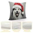 thumbnail image 4 of GOSMITH  Funny Santa Samoyed Christmas mom Dog Throw Pillow Multicolor, 4 of 5