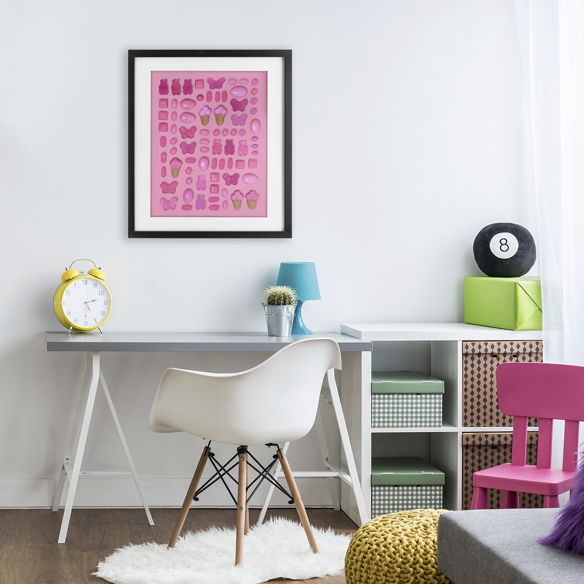 Stupell Industries Pink Toned Candies Black Framed Print Under Glass, design by LISH Creative