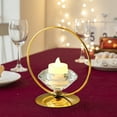 thumbnail image 1 of Candelabro de Hierro Negro Dorado | Candelabro Minimalista Moderno de Hierro con Detalles de Cristal | Decoración Romántica para Sala de Estar | Candelabro Estable para Un Ambiente Relajante En El Ho, 1 of 6