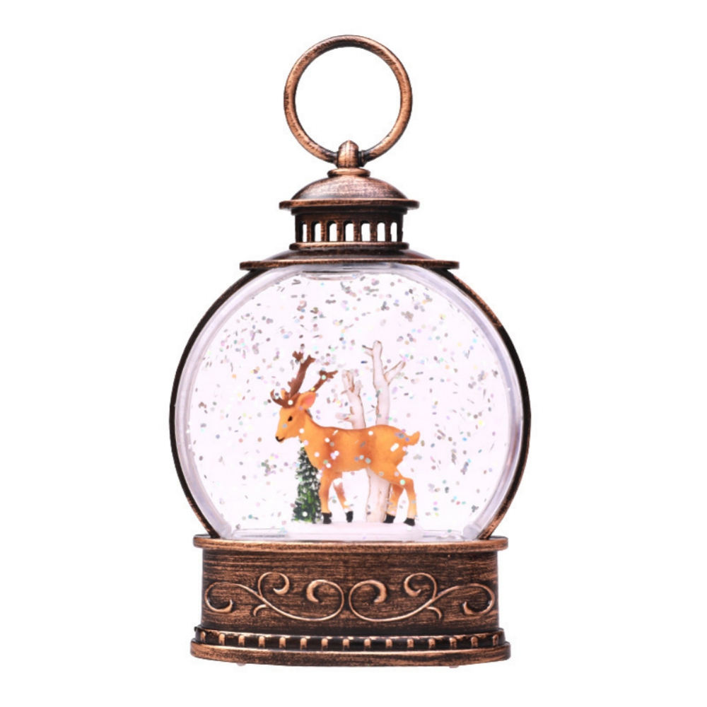 6''Santa Christmas Lighted Snow Globe Lantern Globe Water Injection