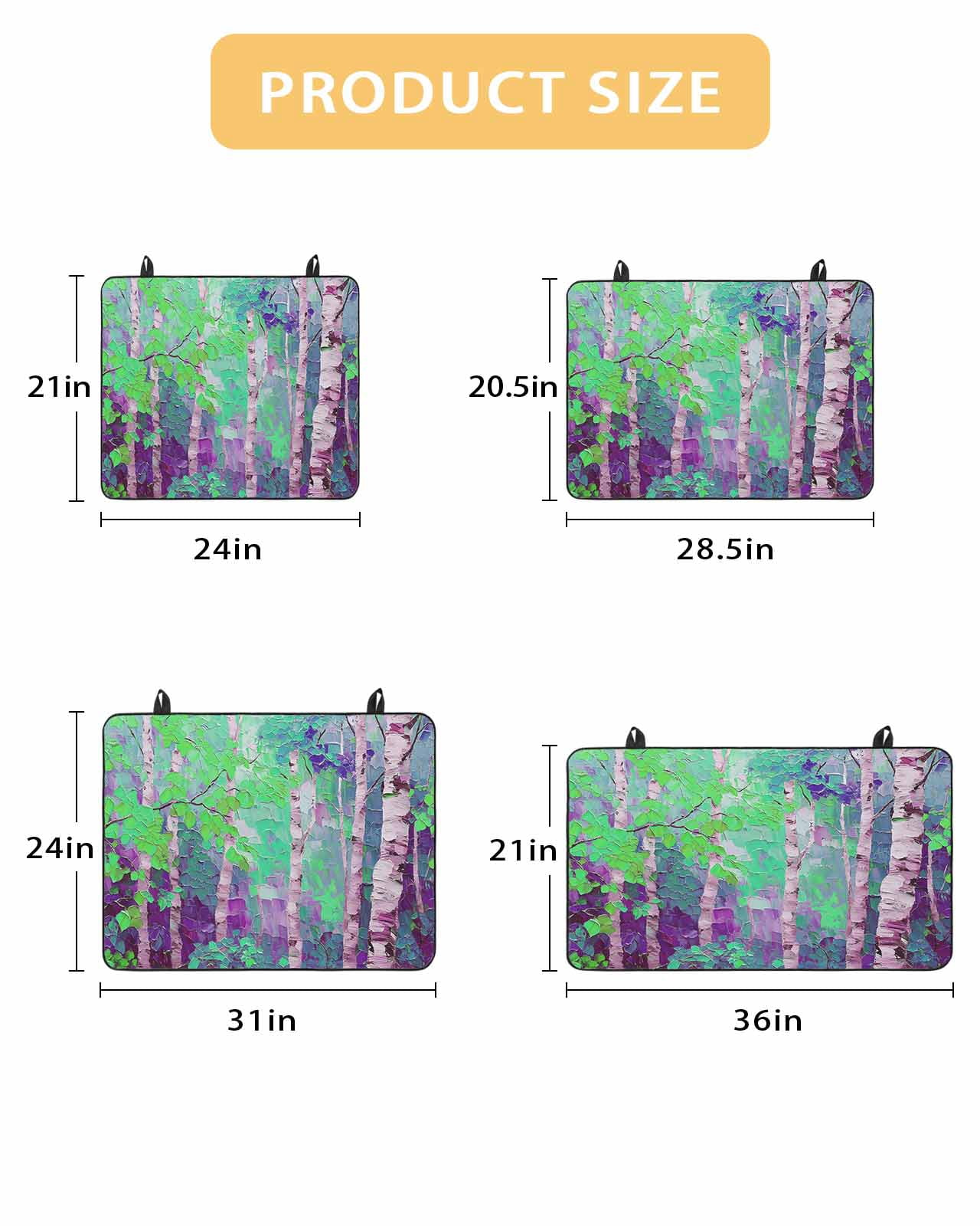 nqOlkjepod Large Induction Cooktop Protector Mat 36"x21", Modern Oil Painting Stove Top Covers for Electric Stove, Summer Botanical Purple Green Stove Burner Cover Mats, Glass Top Stove Cover