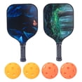 thumbnail image 1 of Juego de palas de pickleball de fibra de carbono avanzadas para principiantes y personas mayores, 1 of 8