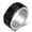 Black, variant on 5 Rowes Engagement CZ Ring Women's Stainless Steel Silver Wedding Band Size 6-12