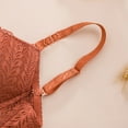 thumbnail image 6 of Up to 60% off Women's Bras, Xunlbb Woman's Solid Color Lace Thin Style Ventilate Back Buckle Bra Steel Rim(Coffee,80B), 6 of 7
