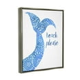 thumbnail image 5 of Stupell Industries Beach Please Blue Mermaid Tail Mandala Pattern Painting Luster Gray Floating Framed Canvas Print Wall Art, Design by Jackie Decker, 5 of 5