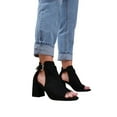 thumbnail image 2 of Where's That From Talons Hauts à Talon Bloc Ouvert en Daim pour Femmes Lisa, 2 of 3