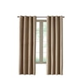 thumbnail image 2 of Nova Total Blackout Woven Faux Suede Curtain Panel 54" x 84" in Taupe, 2 of 4