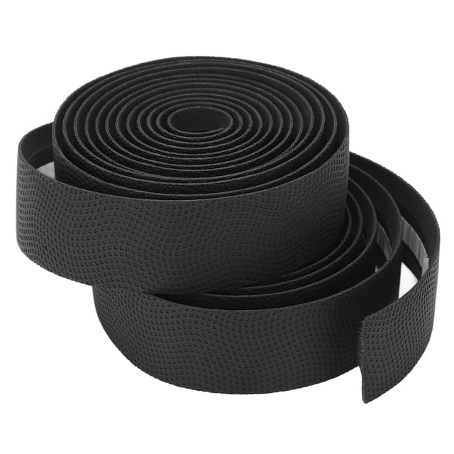 PU Leather Handbar Tape, Ease Installation Handlebar Strap Sweat Absorption Cool Appearance For Cycling Black
