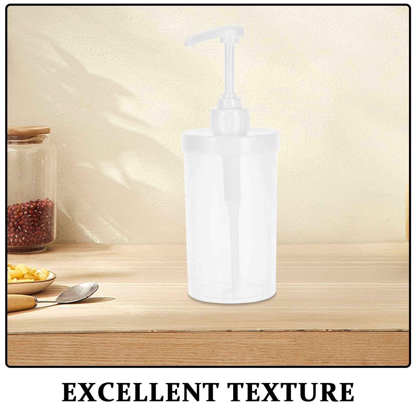 OUNONA 5pcs Syrup Pump Dispenser Hand Press Syrup Bottle Press Type Dispenser Bottle Plastic Syrup Dispenser Hand Press Syrup Pump Dispenser