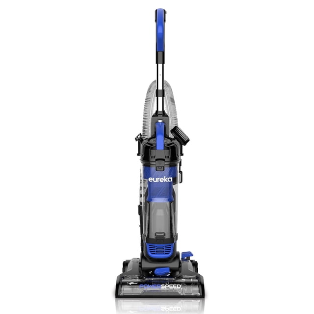 Aspiradora vertical ligera y potente Eureka para alfombras y suelos duros, PowerSpeed, nuevo modelo, azul, negro/nuevo modelo