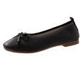 thumbnail image 2 of AUDeals Women's Ballet Flats, Square Toe Slip On Shoes with Bowknot and Soft Sole, Foldable Dress Shoes for Parties, 2 of 3