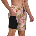 thumbnail image 2 of Balery Strawberry Floral Bañador para hombre, shorts de playa de secado rápido con entrepierna y forro de compresión-3X-Large, 2 of 6