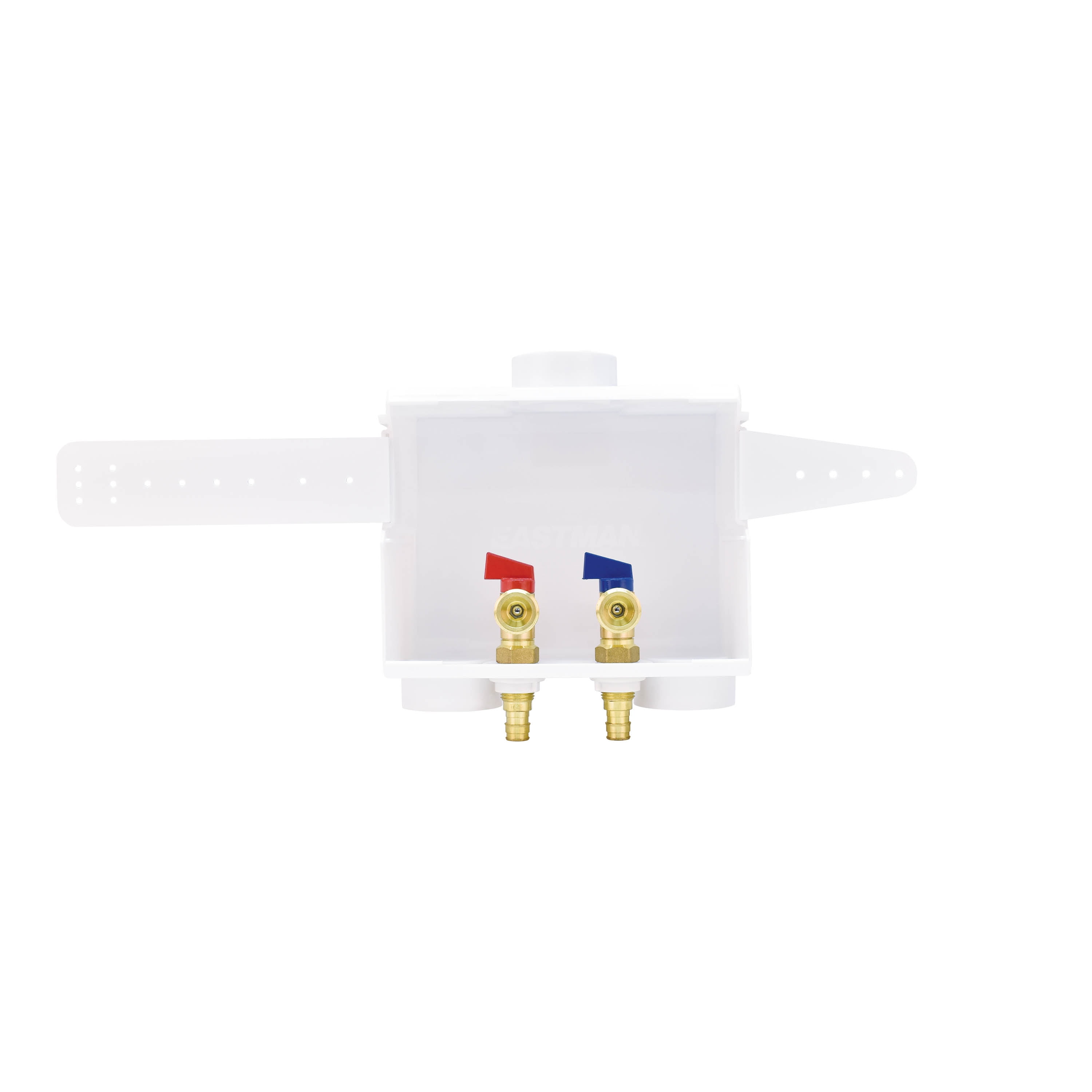 Eastman 60261 Dual Drain Washing Machine Outlet Box, 1/2 inch Expansion PEX, White