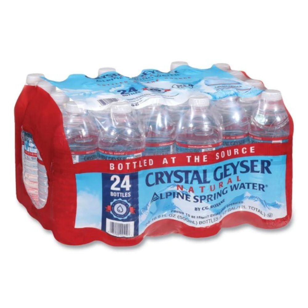 Crystal Geyser Water Co Alpine Spring Water, 16.9 Oz., Bottle, 24/Case, 84 Cs/Pallet