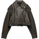 thumbnail image 4 of Hndudnff Chaqueta Corta De Primavera Y Otoño para Mujer con Cinturón, Chaqueta De Motociclismo, Chaqueta De Solapa con Cremallera, 4 of 5