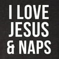 thumbnail image 6 of Wild Bobby I Love Jesus & Naps Inspirational/Christian Women Tri-Blend Racerback Tank Top, Vintage Black, Small, 6 of 6