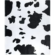 Cow Print Throw Blanket, Adorable Super-Soft Extra-Large Cow Throw Blanket for Women, Girls, Teens and Children, Cute Fleece Cow Blanket (50in x 60in) Warm Plush and Cozy Throw for Bed Sofa or Couch