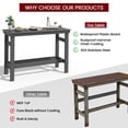 thumbnail image 4 of SERWALL All Weather HDPE Outdoor Patio Bar Set, Adirondack Chairs Set of 4 and Bar Height Table, Grey, 4 of 7