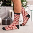 thumbnail image 7 of Bingfone Compression Socks for Women and Men Long Socks for Running Athletic Cycling Nurse- Strawberries, 7 of 7