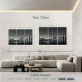 thumbnail image 4 of Elephant Stock Monochrome Toronto Skyline Wall Art - Horizontal Multi Panel Canvas - Living Room Wall Decor - Places Multi Panel - Black And Gray Decor - 65" x 42", 4 of 8