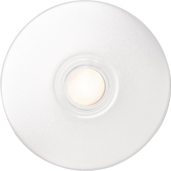 Newhouse Hardware Lighted Round Door Chime Button White WH5WL, White Doorbell Button for Refits or Home Improvement, Wired Doorbell Button Replacement for Most Doorbell Chimes