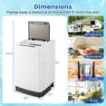 thumbnail image 3 of Costway Portable Washing Machine 11 LBS Full Automatic Washer Machine with 8 Washing Modes White, 3 of 10