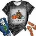 thumbnail image 4 of Tops Para Mujer Elegante Blusa Casual Camisas Manga Corta Corbata Digital Impresión Cuello Redondo Camiseta Suelta Odeerbi  ODB169085, 4 of 5
