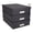 Dark Grey, variant on Bigso Oskar Fiberboard Label Frame Document Letter Box - File Organizer Box for Important Paperwork - Document Storage with a Lid & Metal Label Window - 3.3 in x 10.2 in x 13.8 in - 3 Pack - White