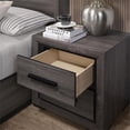 thumbnail image 7 of FOA Drummond 3-Piece Gray Wood Panel Bedroom Set - Queen + 2 Nightstands, 7 of 7