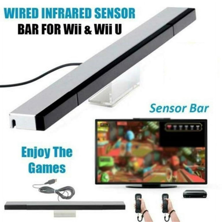 2 in 1 Wii AV Cables Composite Audio Video Cable + Wii Sensor Bar Wii Wired  Infrared Ray Sensor Bar Compatible with Nintendo Wii and Wii U